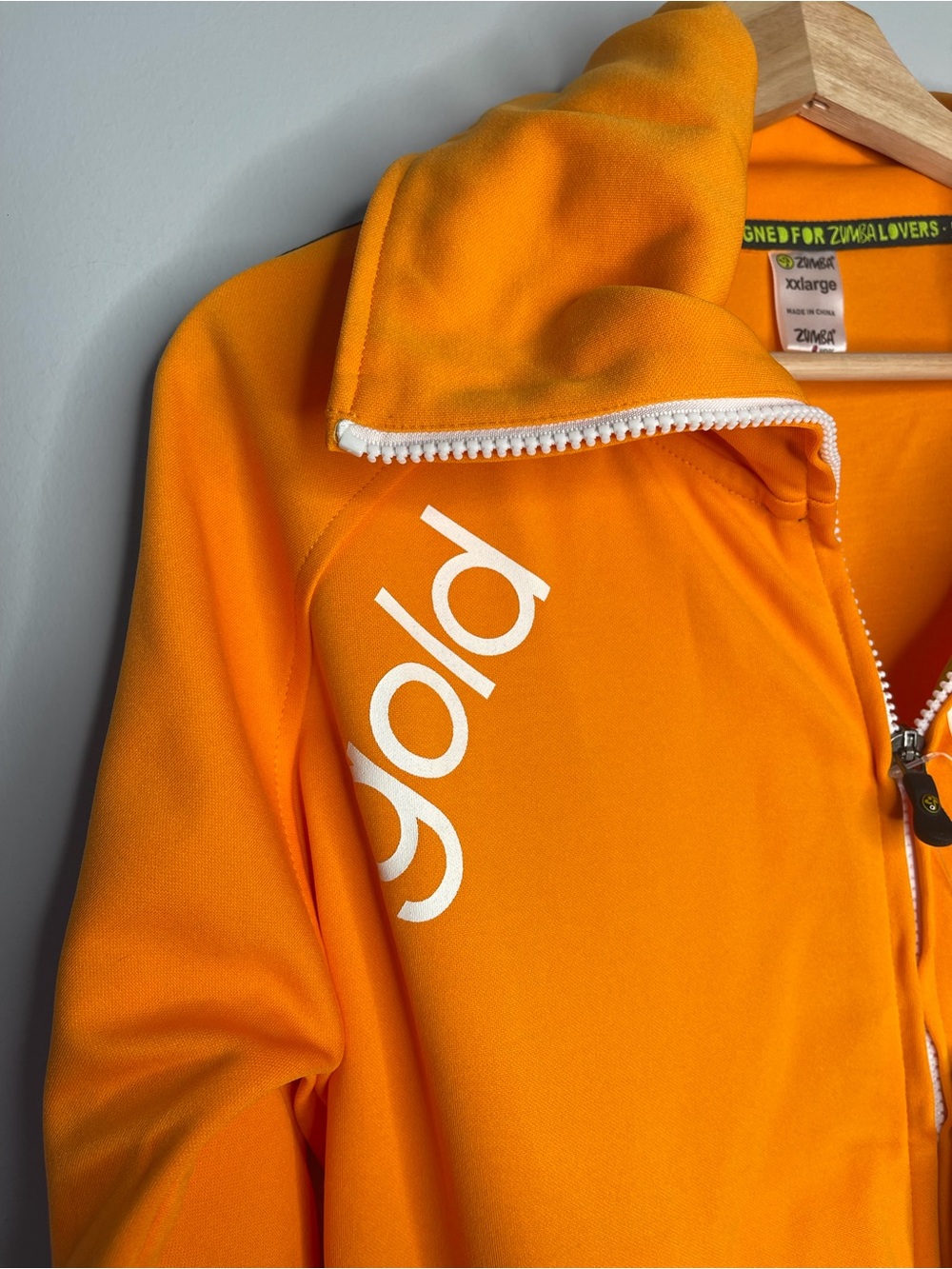 Ladies new Zumba Instructor track jacket gold orange XXl 2xl - Picture 5 of 7
